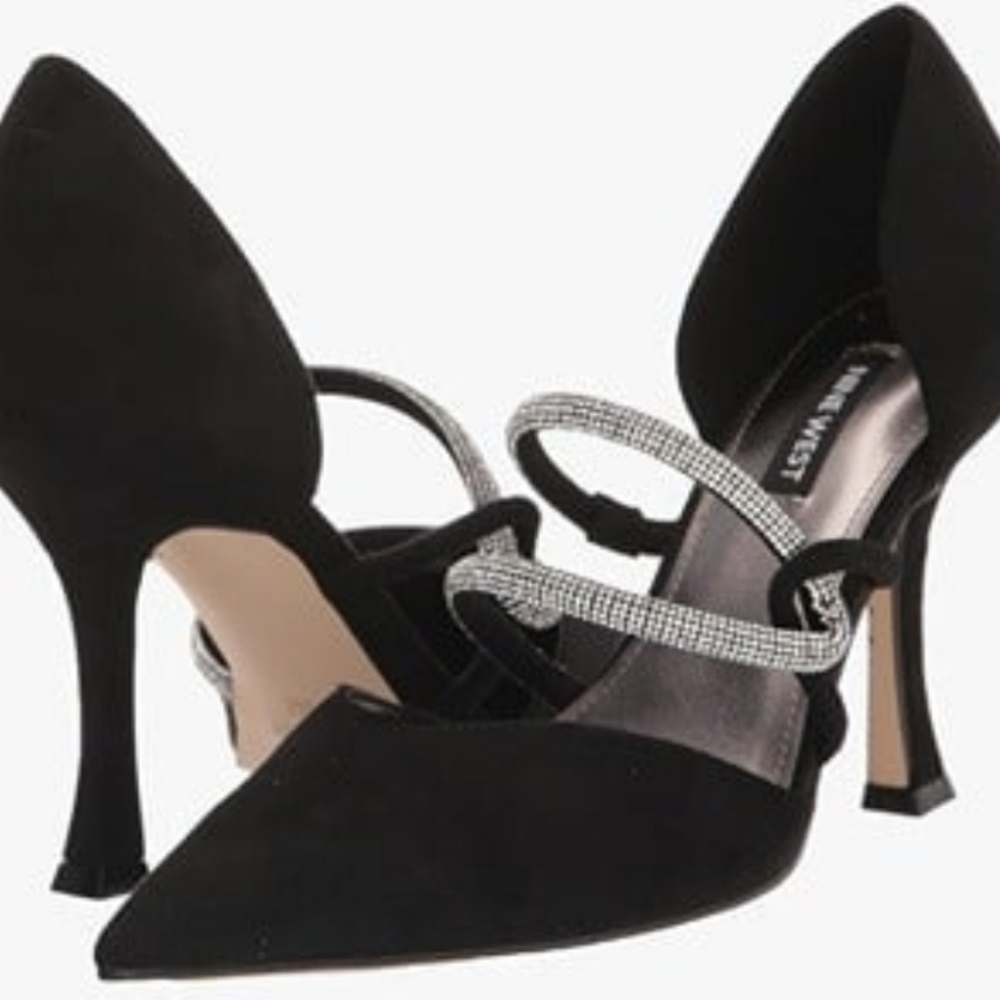 Nine West d'Orsay Pumps with Rhinestone Straps